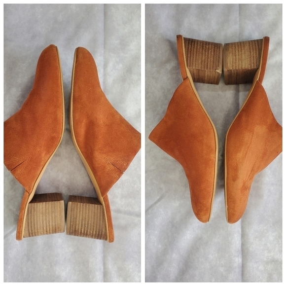 J JILL Celeste Henna Suede Block Heel Mules Size 10M - Picture 12 of 14
